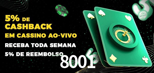 Promoções do cassino ao Vivo 8001